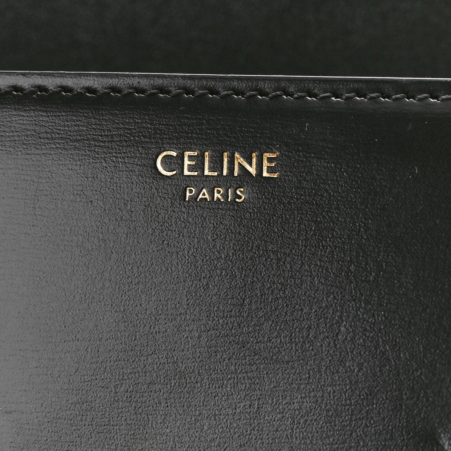 Shiny Calfskin Triomphe Shoulder Bag Black