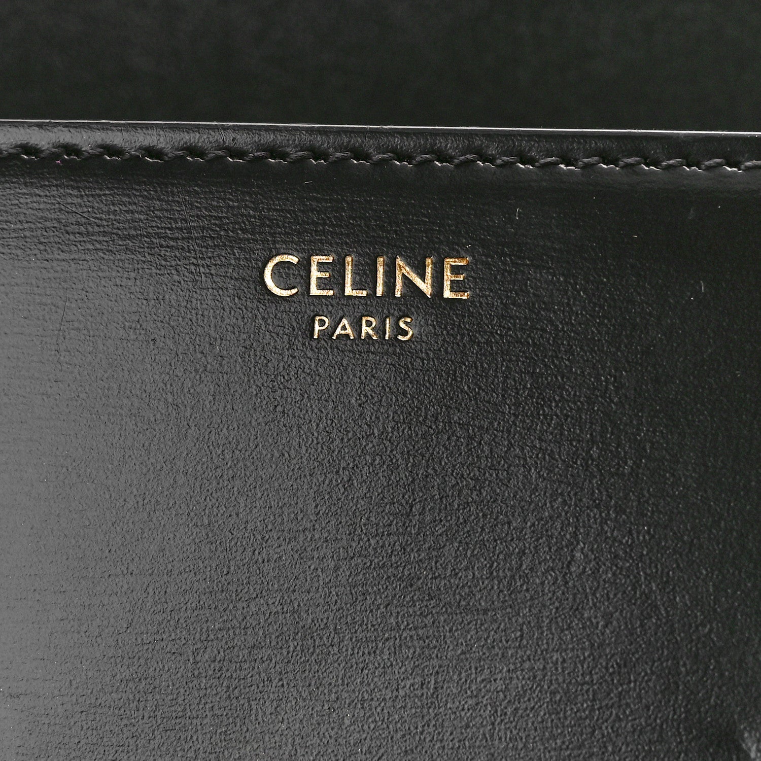 Celine Shiny Calfskin Triomphe Shoulder Bag Black 7 of 12