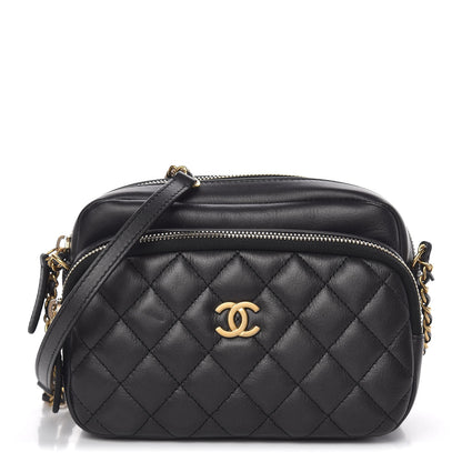 Chanel Calfskin Quilted Day Trips Camera Case Black 1 of 10