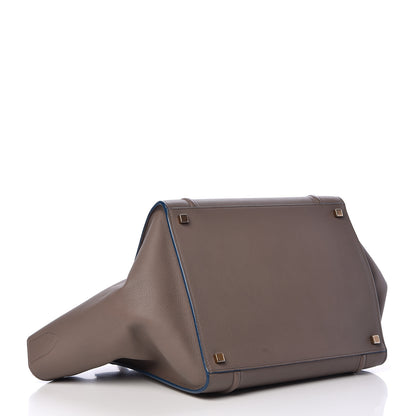 Celine Supple Calfskin Medium Phantom Luggage Khaki Cobalt Trim 4 of 11