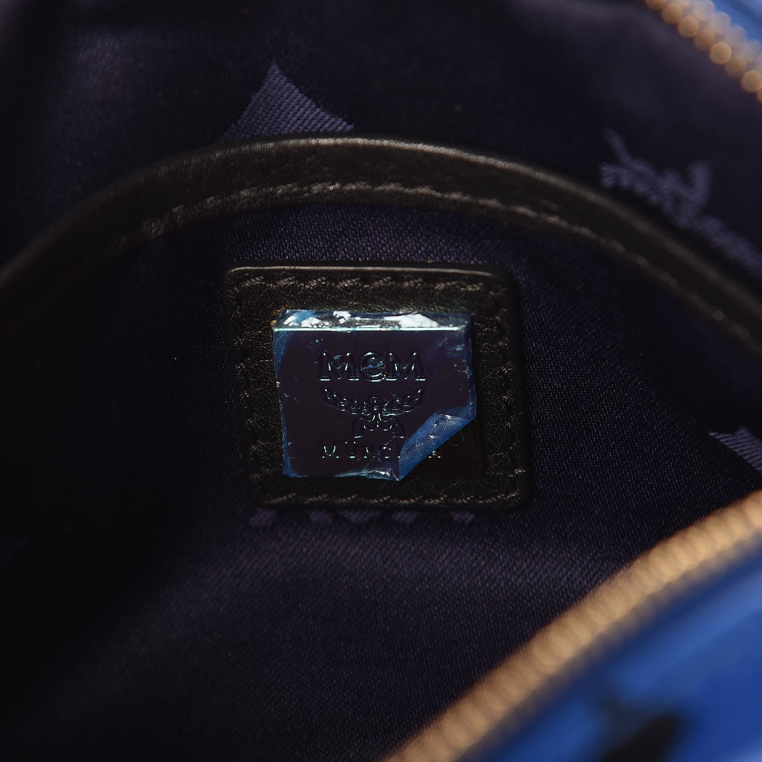 MCM Visetos Mini Camera Crossbody Bag Blue 7 of 9