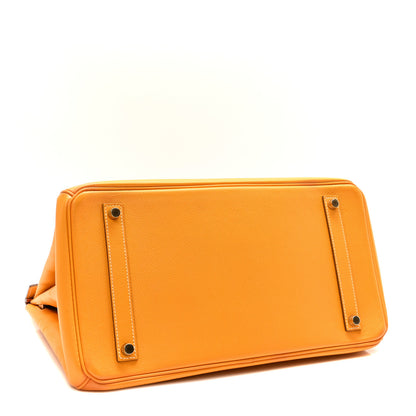Hermes Epsom Candy Birkin 35 Jaune D'Or Feu 4 of 10