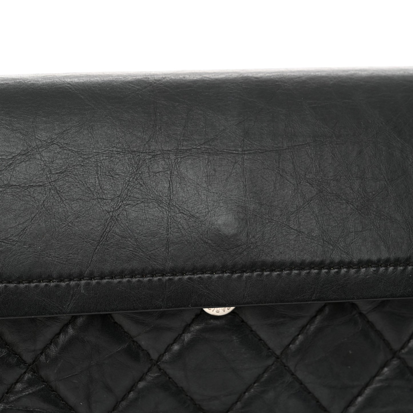 Aged Calfskin Quilted 2.55 Reissue 226 Flap Black