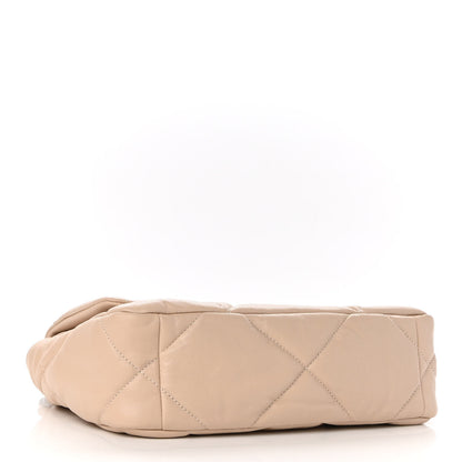 Chanel Goatskin Quilted Medium Chanel 19 Flap Light Beige 4 of 10