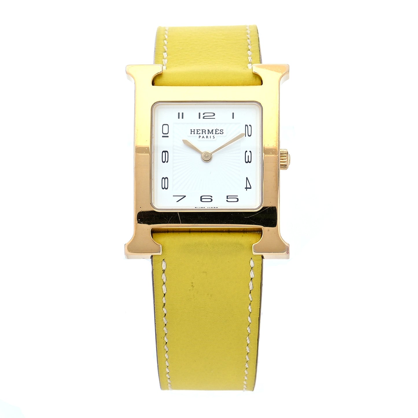 Stainless Steel Swift 26mm Heure H Hour Quartz Watch Lime