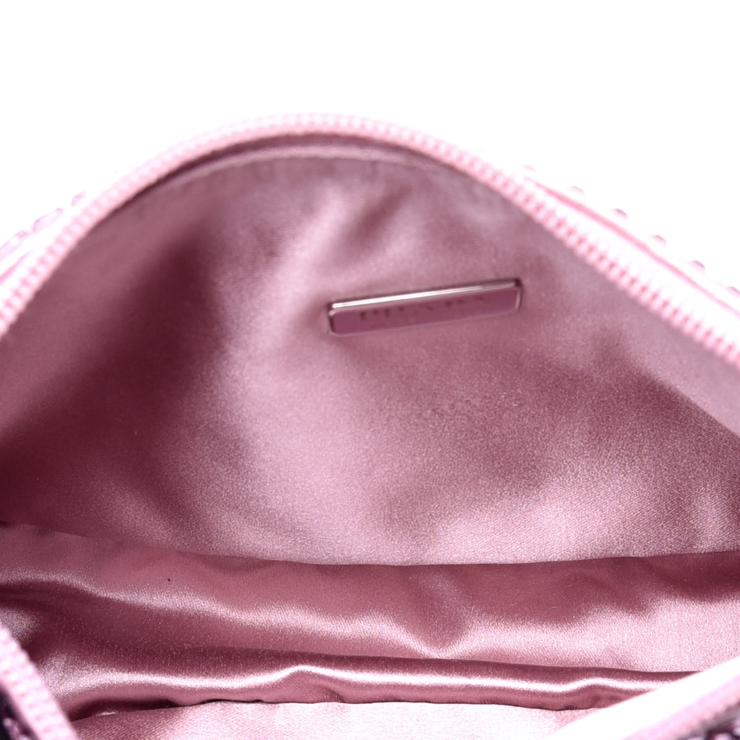 Satin Crystal Mini Re-Edition 2000 Bag Alabastro
