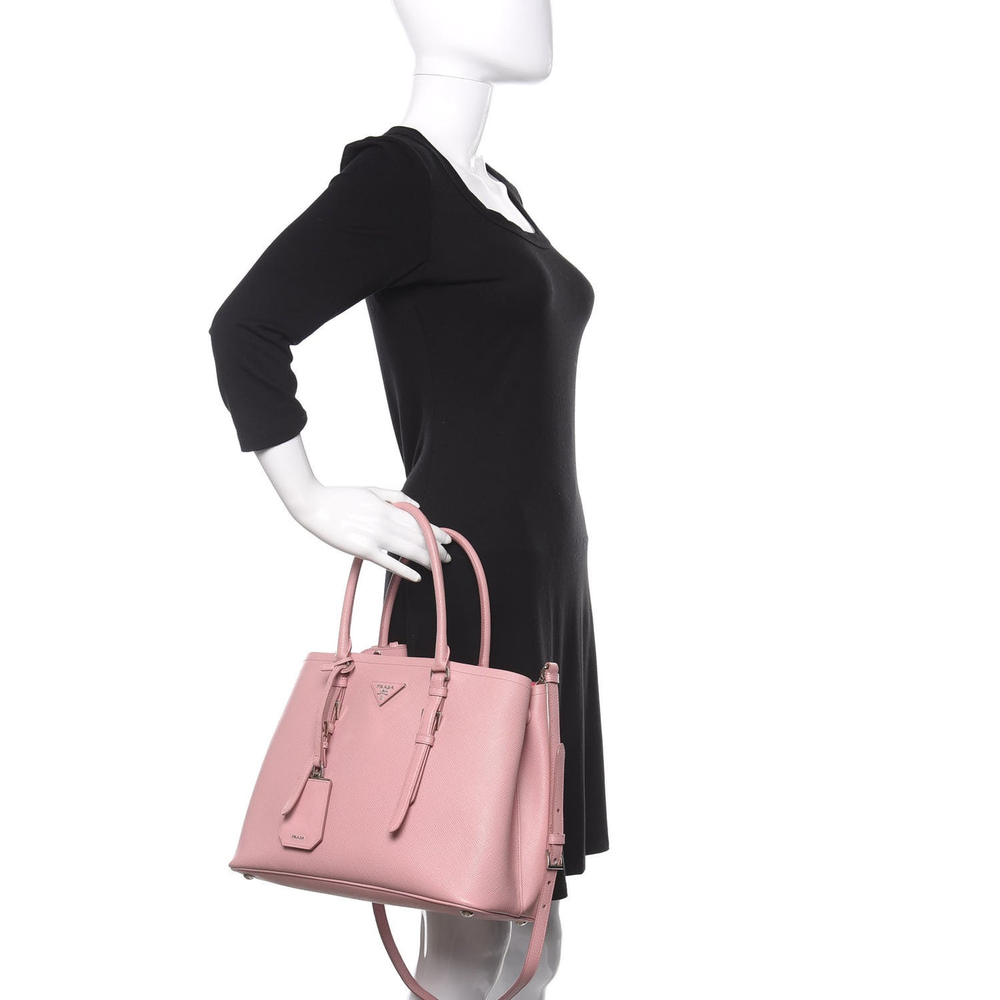 Saffiano Cuir Small Double Handle Tote Pesco
