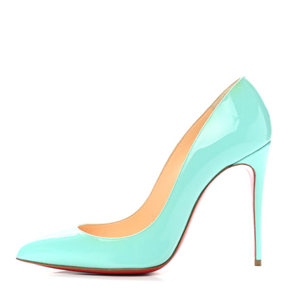 Christian Louboutin Patent Pigalle Follies 100 Pumps 37.5 Opaline 1 of 8