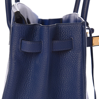Hermes Taurillon Clemence Birkin 35 Bleu Saphir 19 of 37