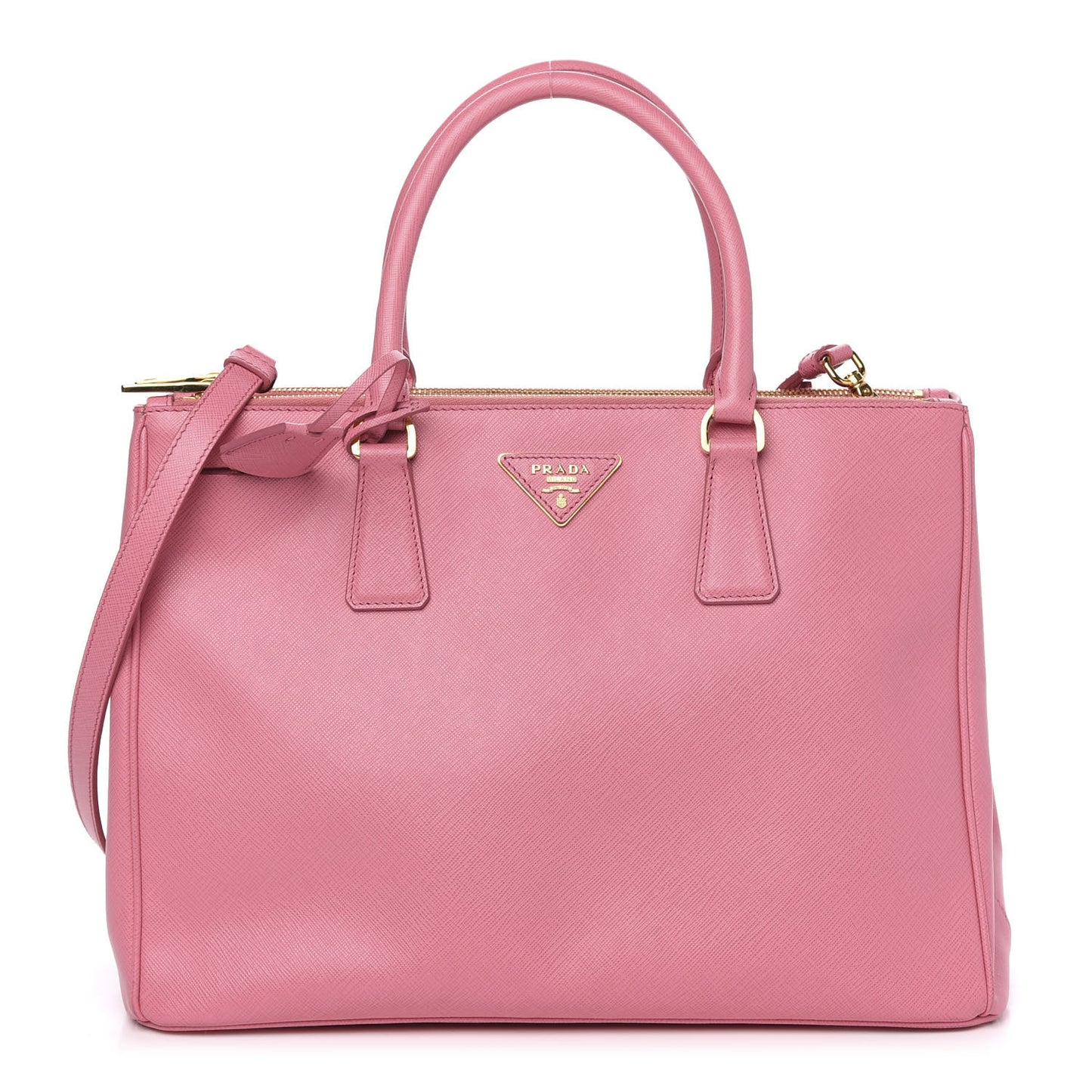 Saffiano Medium Galleria Double Zip Tote Geranio