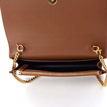 Saint Laurent Smooth Calfskin Classic Monogram Kate Tassel Chain Wallet Brown 7 of 9