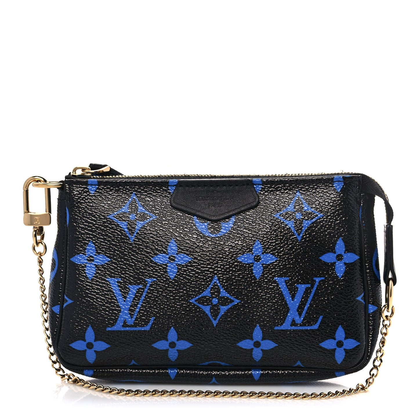 Colored Monogram Mini Pochette Accessories Blue Black