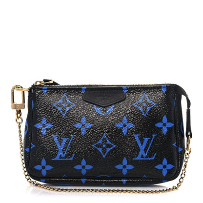 Louis Vuitton Colored Monogram Mini Pochette Accessories Blue Black 1 of 9