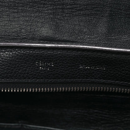 Celine Drummed Calfskin Suede Medium Trapeze Black 6 of 12