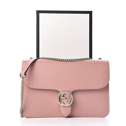 Gucci Dollar Calfskin Interlocking G Shoulder Bag Soft Pink 11 of 11