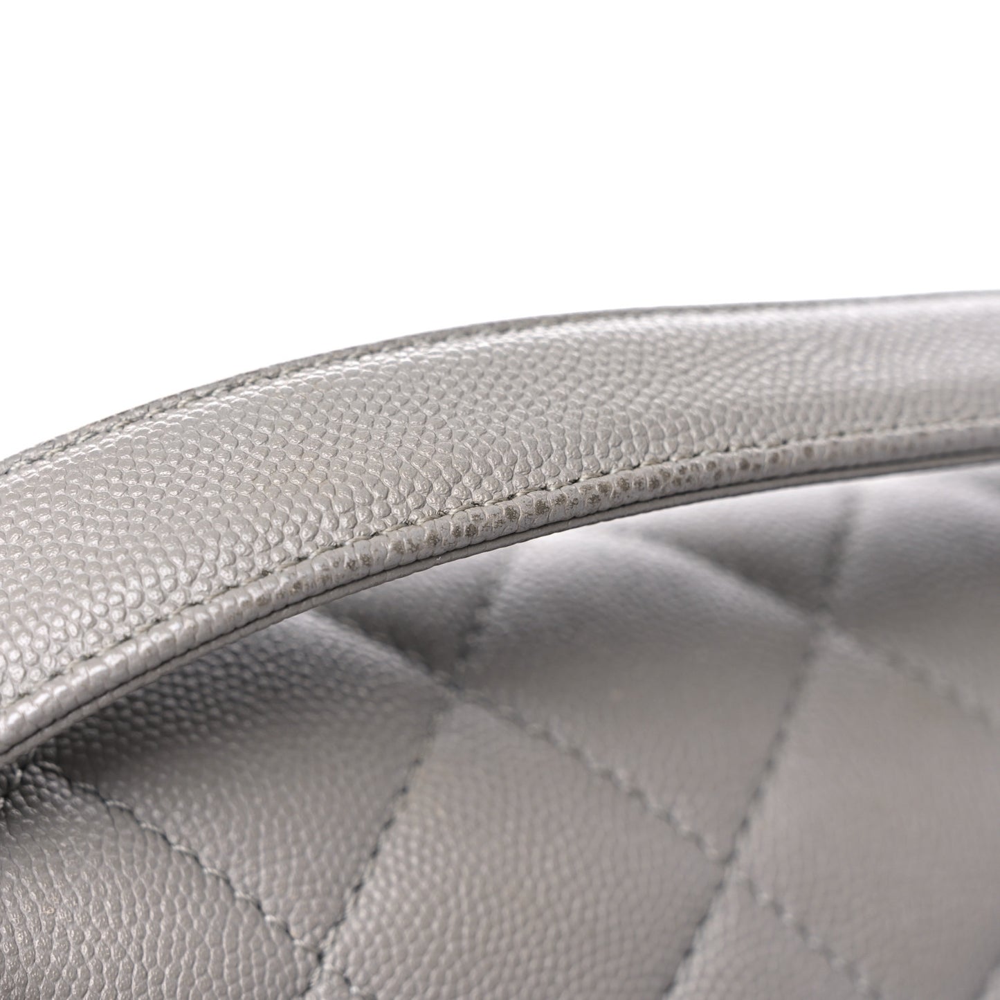 Caviar Quilted Large Business Affinity Flap Grey