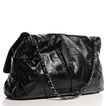 Chanel Glazed Calfskin Twisted Maxi Flap Black 3 of 8