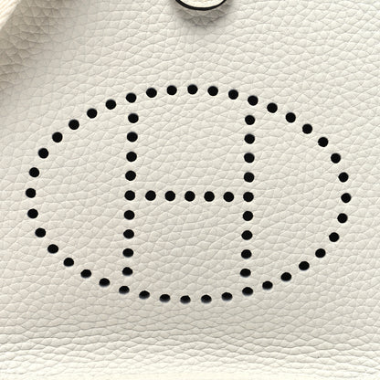 Hermes Taurillon Clemence Amazone Evelyne TPM New White 8 of 10