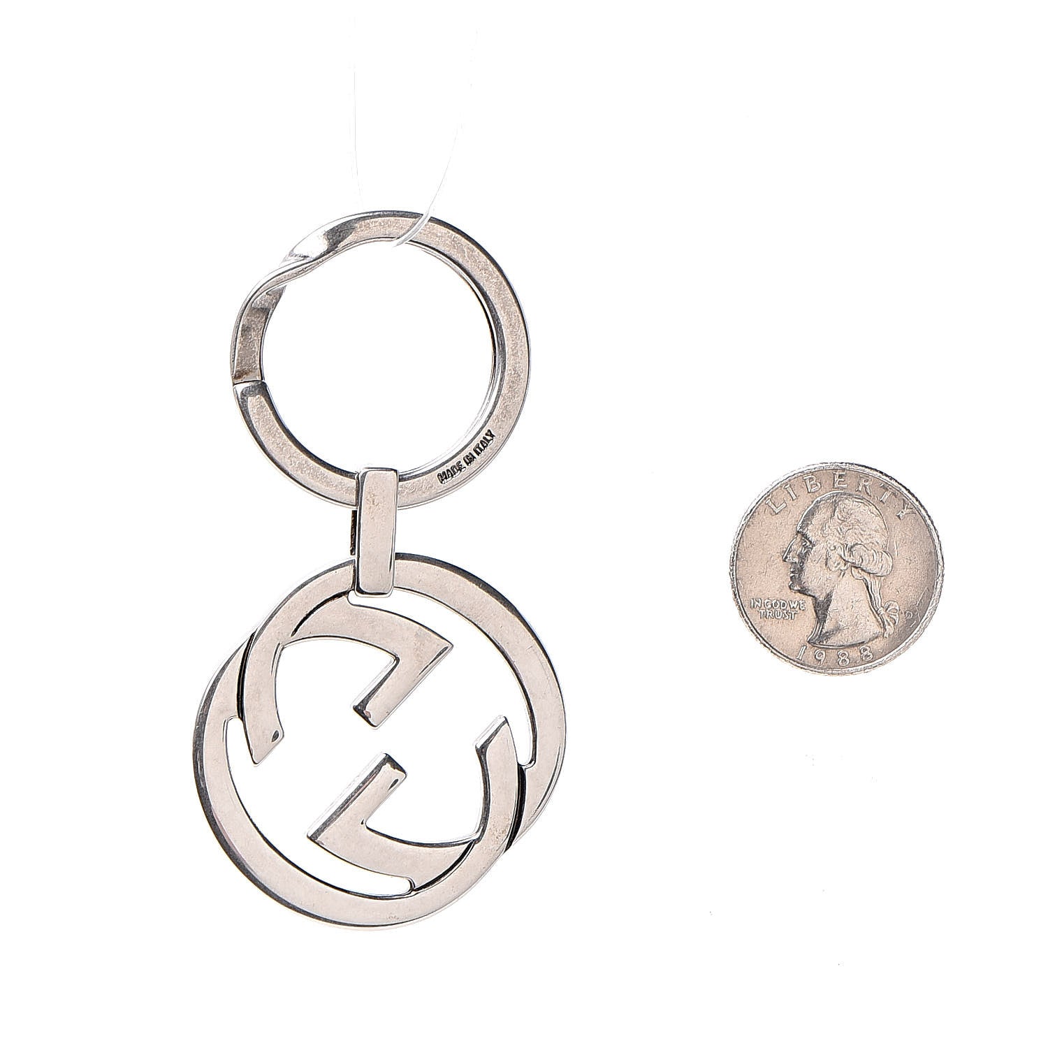 Gucci Metal Interlocking GG Key Charm Silver 2 of 5