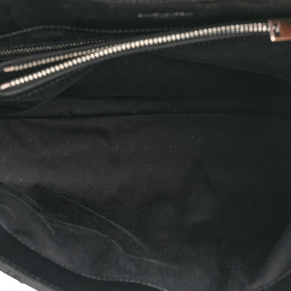 Saint Laurent Calfskin Y Quilted Monogram Medium Loulou Chain Satchel Black 4 of 13