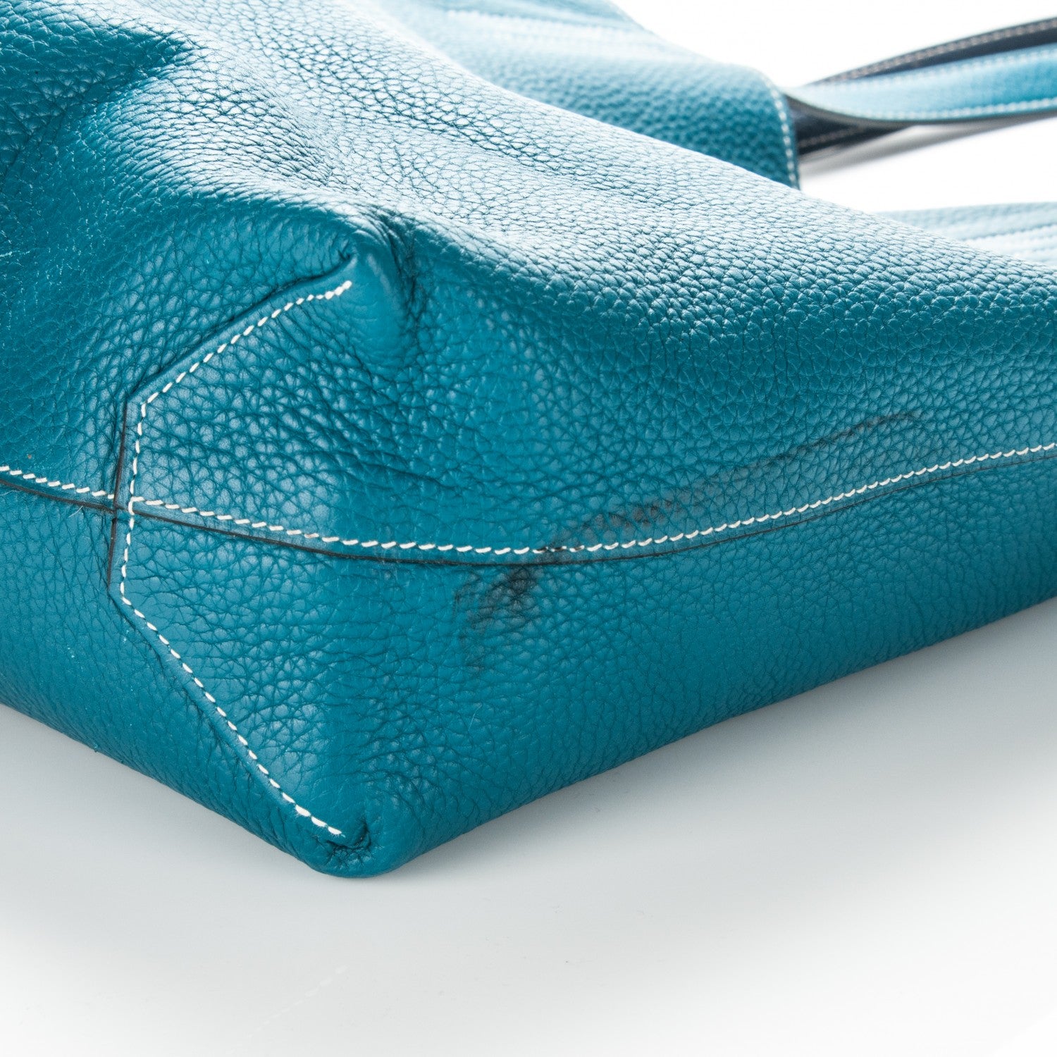 Hermes Taurillon Clemence Double Sens 36 Reversible Tote Bleu Sapphire Izmir 9 of 19