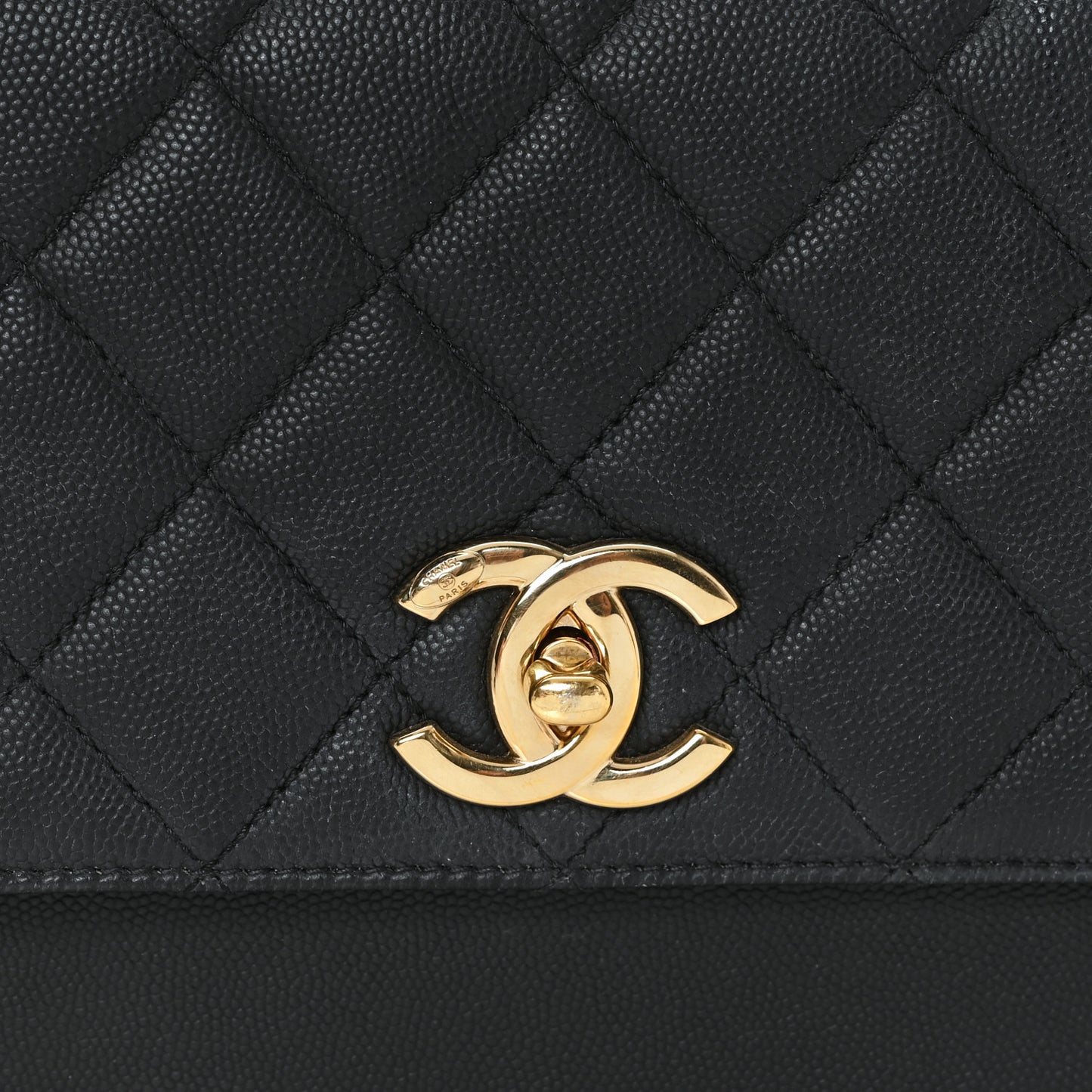 Caviar Quilted Large Business Affinity Flap Black