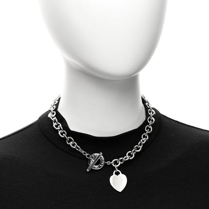 Tiffany Sterling Silver Heart Tag Toggle Necklace 2 of 5