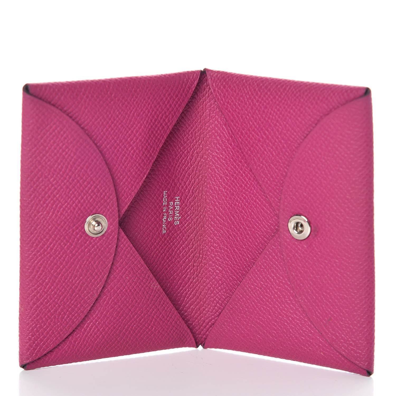Hermes Epsom Calvi Card Case Rose Pourpre 5 of 7