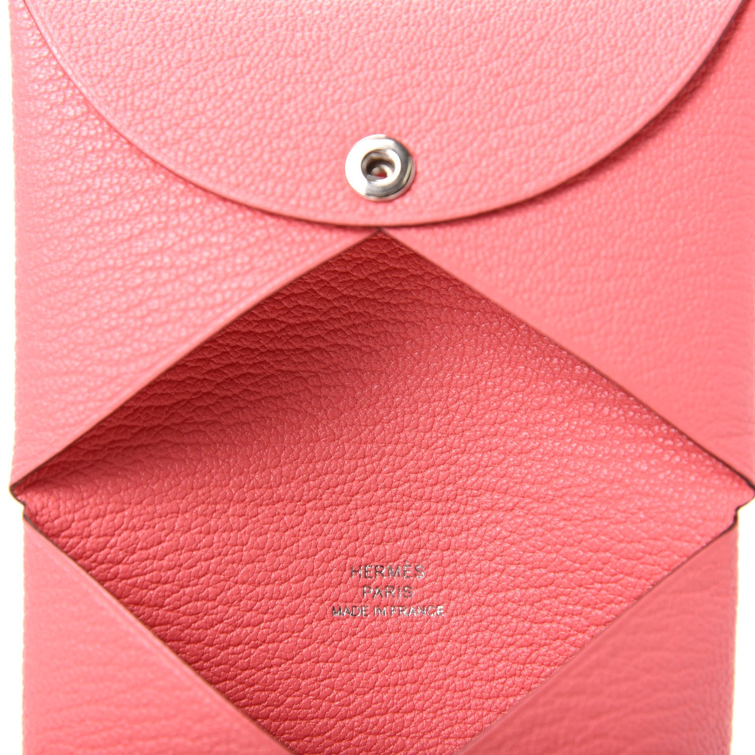 Hermes Chevre Mysore Calvi Card Case Rose Ete 6 of 6