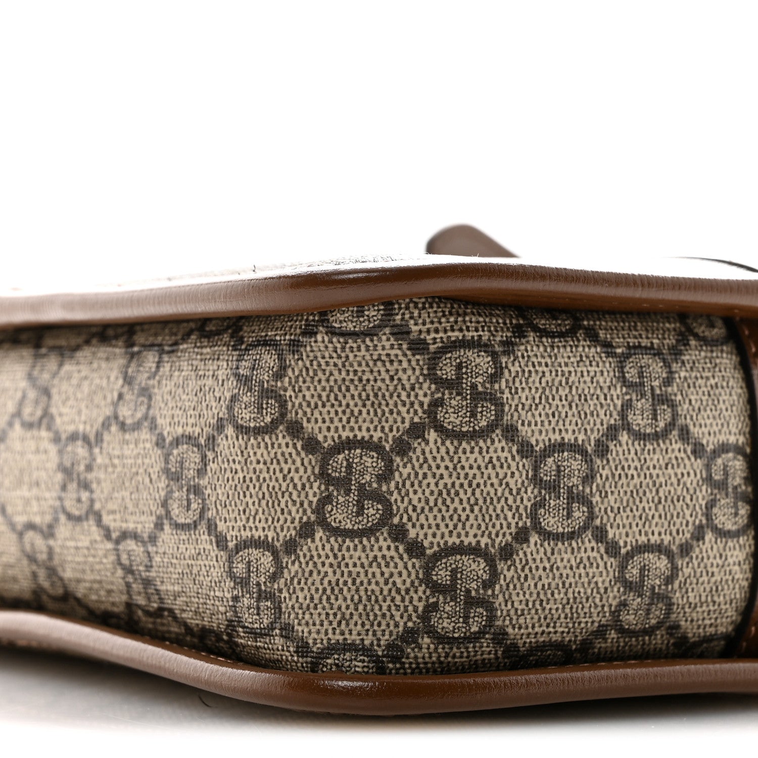 Gucci GG Supreme Monogram Azalea Calfskin Mini Retro Interlocking G Shoulder Bag Beige Ebony Brown Sugar 10 of 11