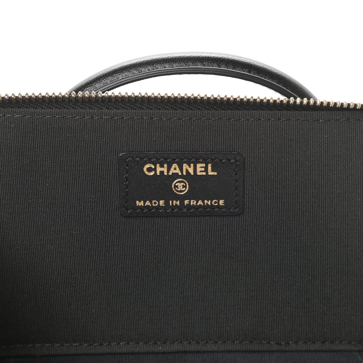 Chanel Lambskin Quilted Small Top Handle Vanity Case With Chain Black 8 of 11
