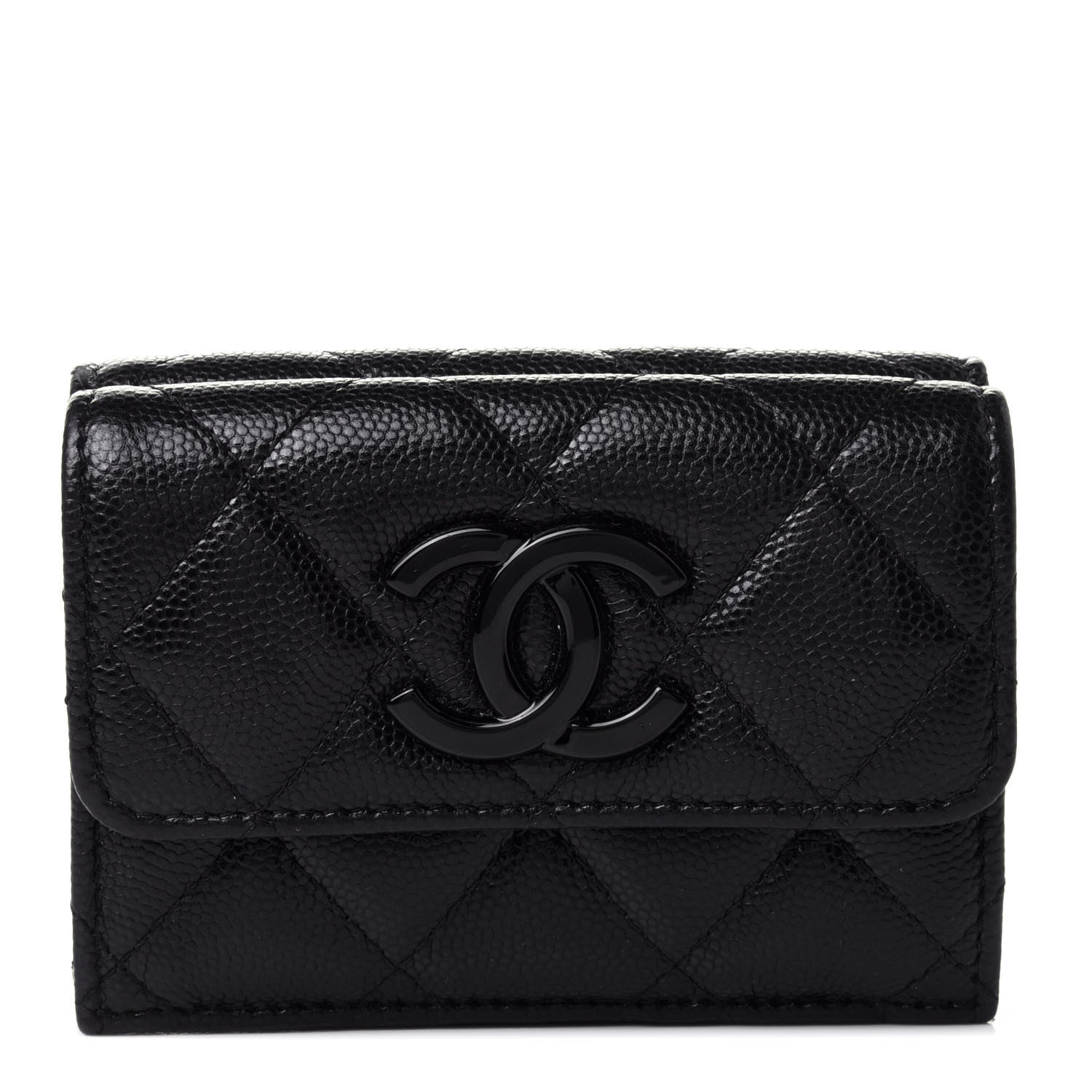 Chanel Caviar Quilted My Everything Small Flap Wallet Black 1 of 10