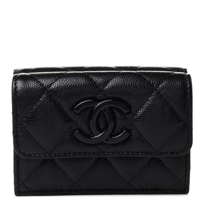 Chanel Caviar Quilted My Everything Small Flap Wallet Black 1 of 10