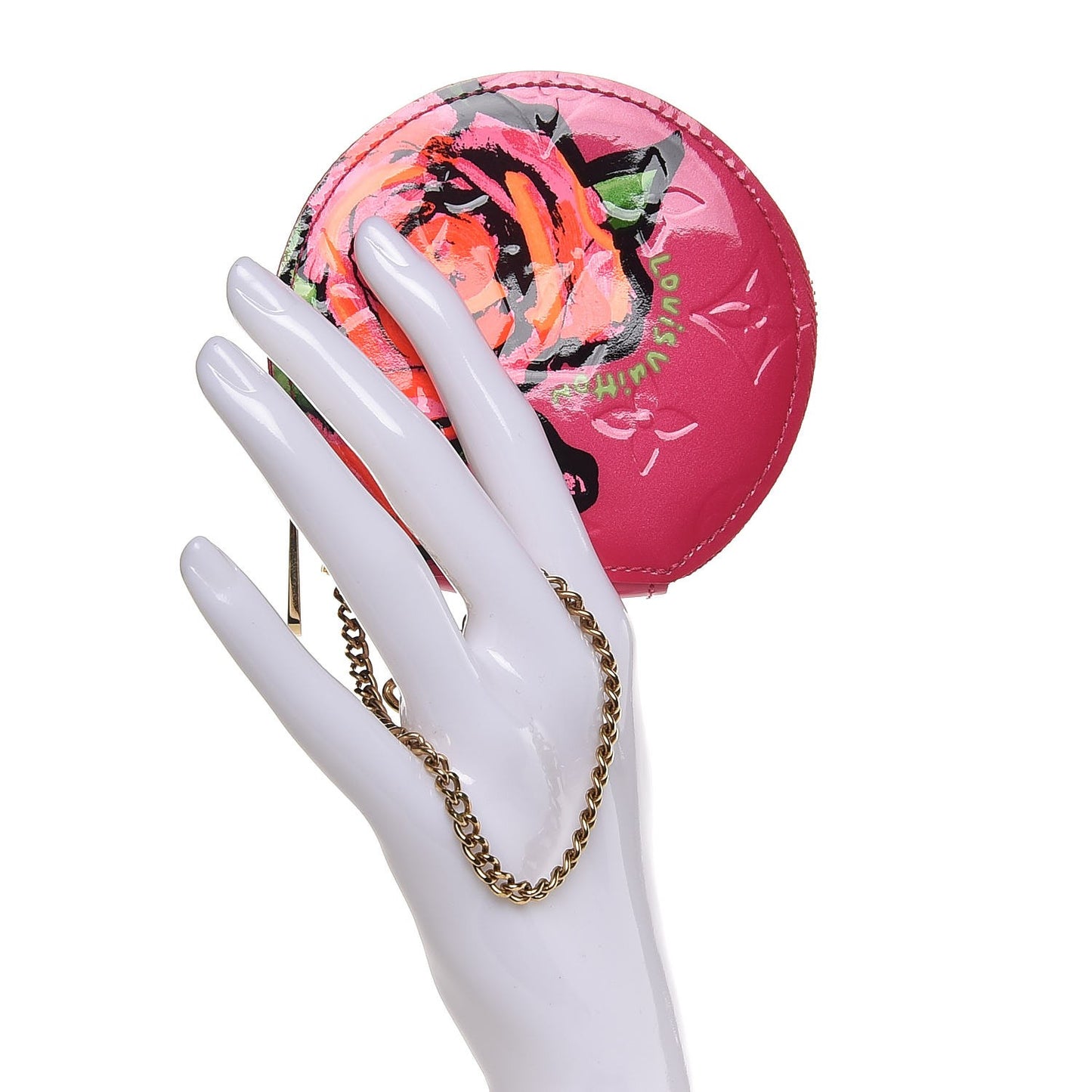 Vernis Roses Chapeau Coin Purse Rose Pop