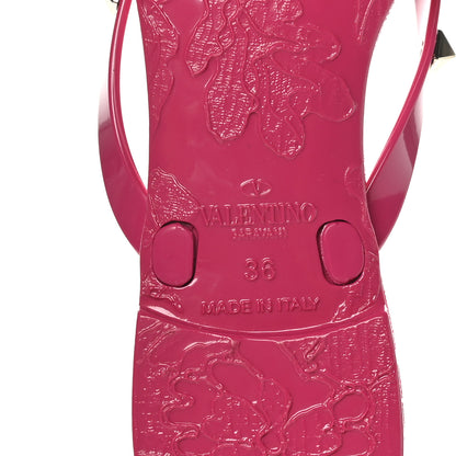 Valentino Garavani PVC Jelly Rockstud Bow Thong Sandals 36 Sweet Pink 8 of 9