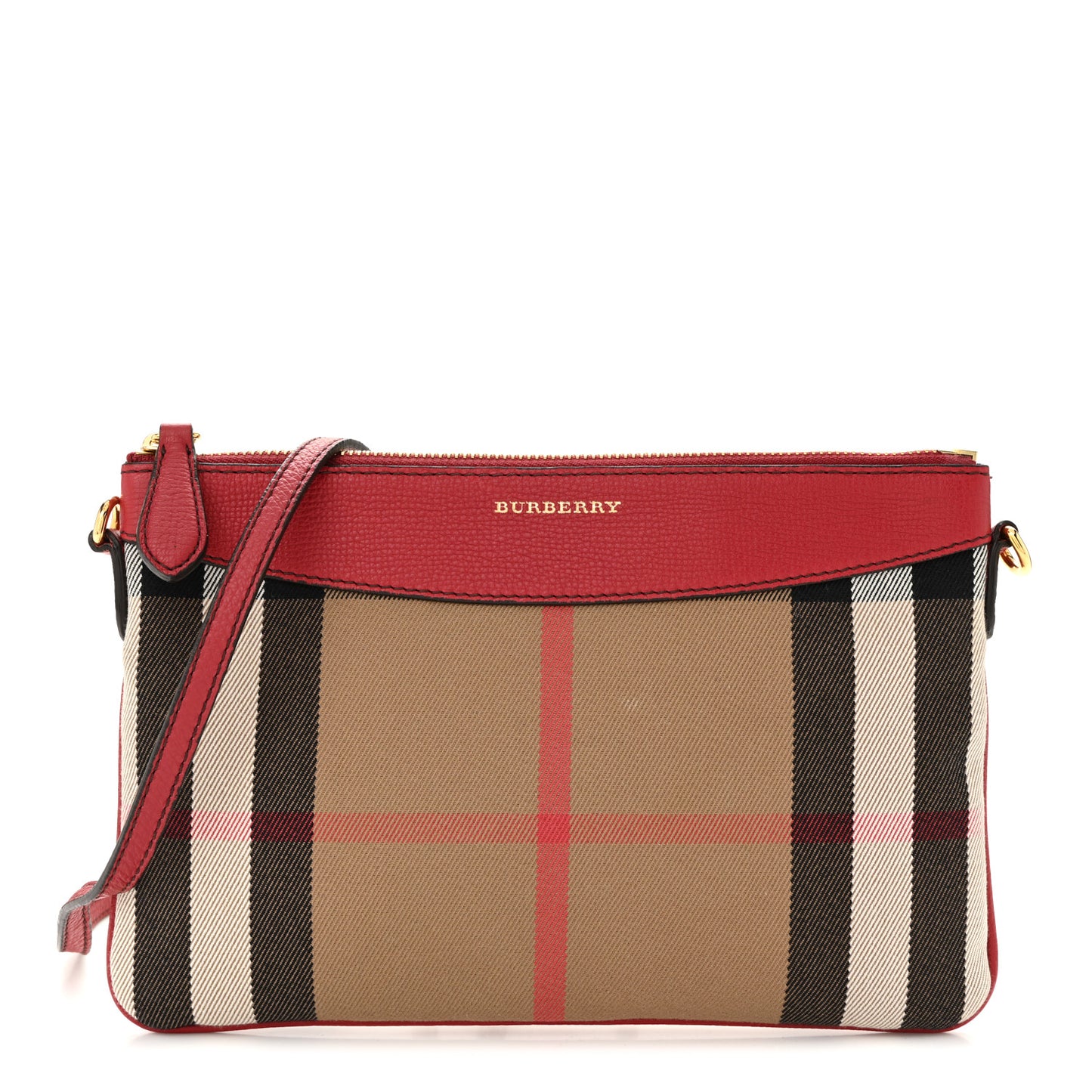 House Check Derby Peyton Crossbody Clutch Bag Red