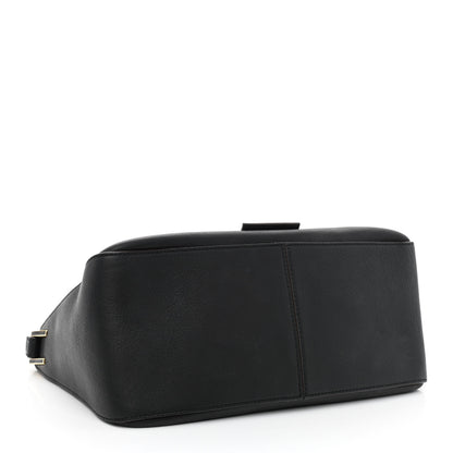Fendi Vitello Flamingo Enamel Big Forever Mama Baguette Black 3 of 12