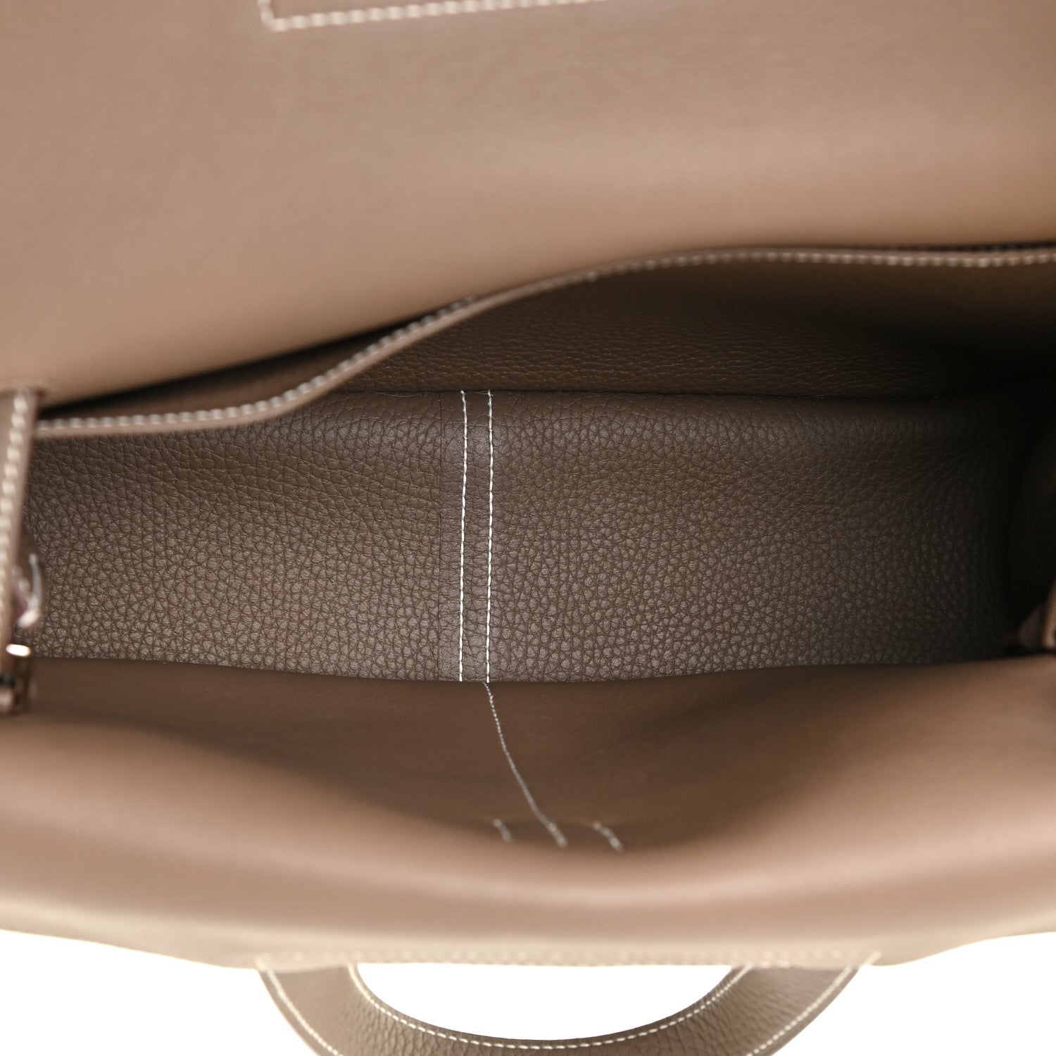 Hermes Taurillon Clemence Halzan 31 GM Etoupe 5 of 9