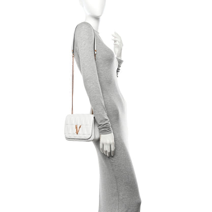Versace Nappa Quilted Virtus Bag White 2 of 10