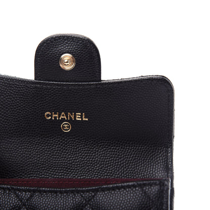 Chanel Caviar Quilted Flap Card Holder Wallet Black 6 of 8