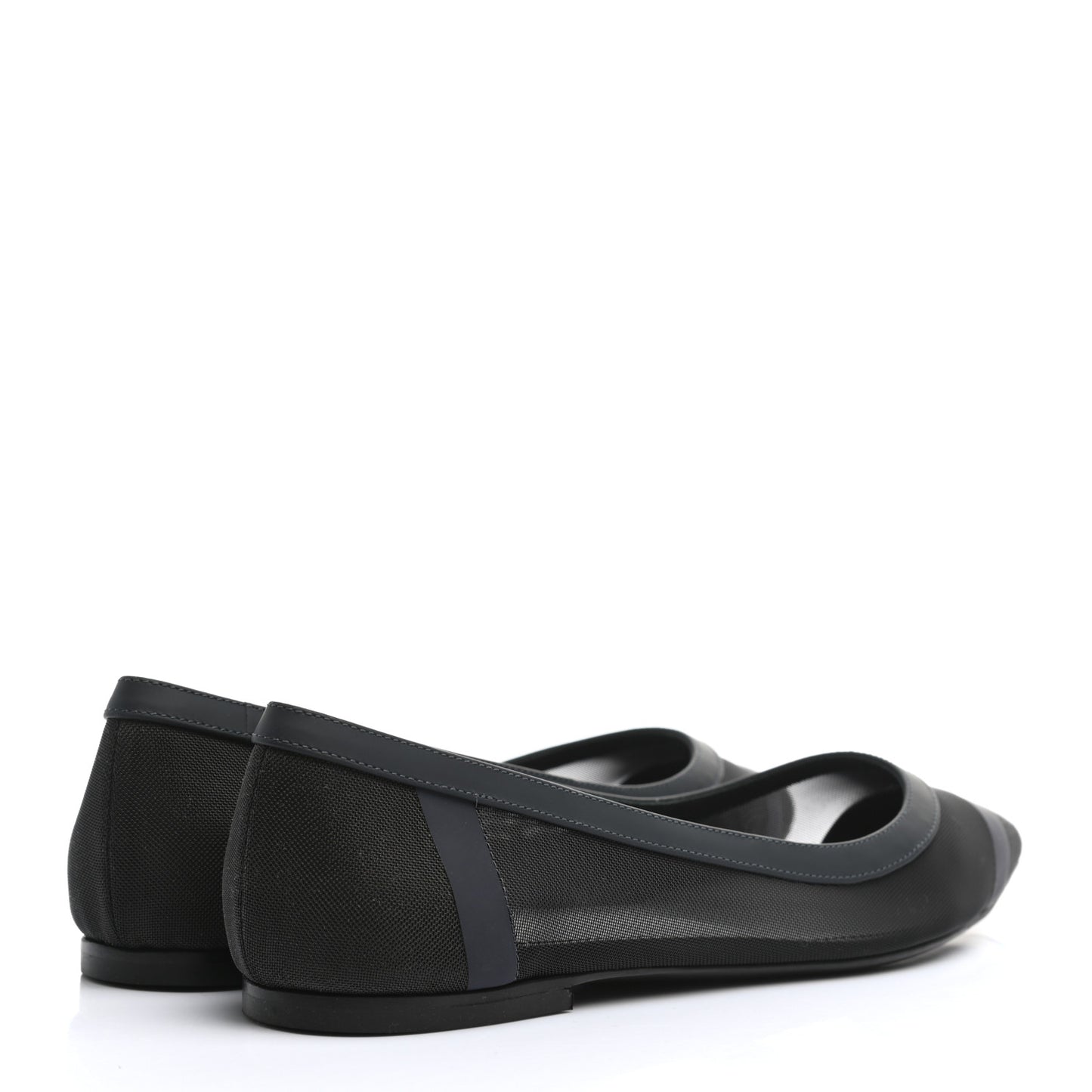 Mesh Skimmer Ballerina Flats 38.5 Navy Black