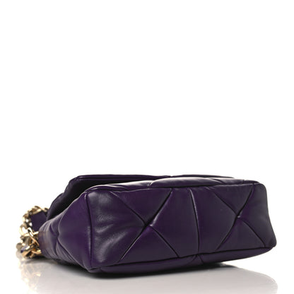 Prada Nappa Re-Nylon Triangle Quilted Patchwork System Flap Shoulder Bag Viola 3 of 8
