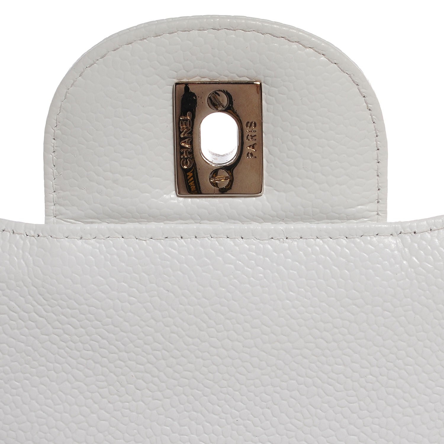Chanel Caviar Jumbo Single Flap White 5 of 9