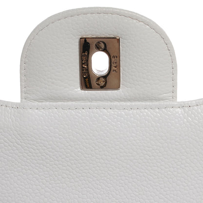 Chanel Caviar Jumbo Single Flap White 5 of 9