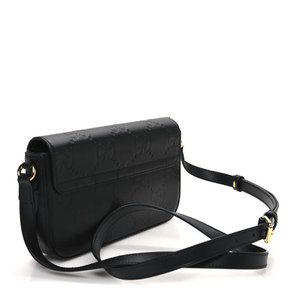 Gucci Gilbert Calfskin GG Super Mini Shoulder Bag Black 3 of 11