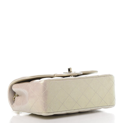 Chanel Iridescent Lambskin Quilted Mini Rectangular Flap Ivory 4 of 11