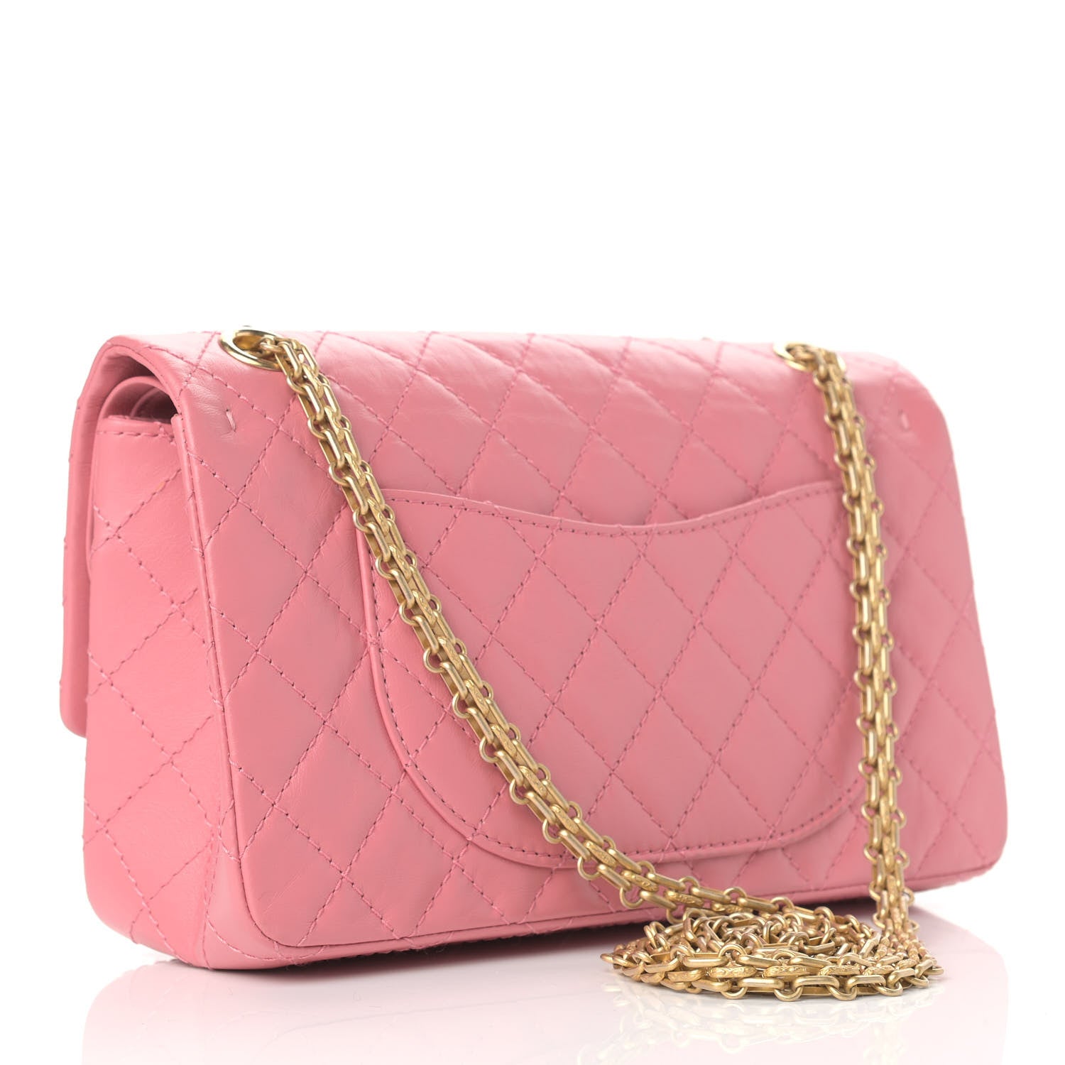 Chanel Aged Calfskin Quilted 2.55 Reissue 225 Flap Pink 3 of 13
