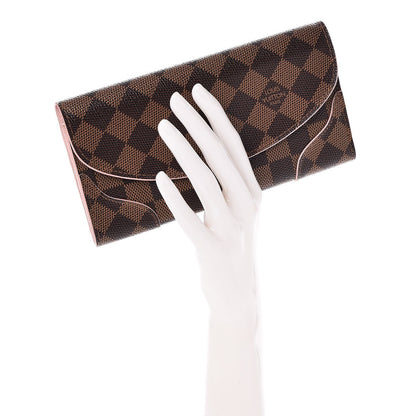 Louis Vuitton Damier Ebene Caissa Wallet Rose Ballerine 2 of 7