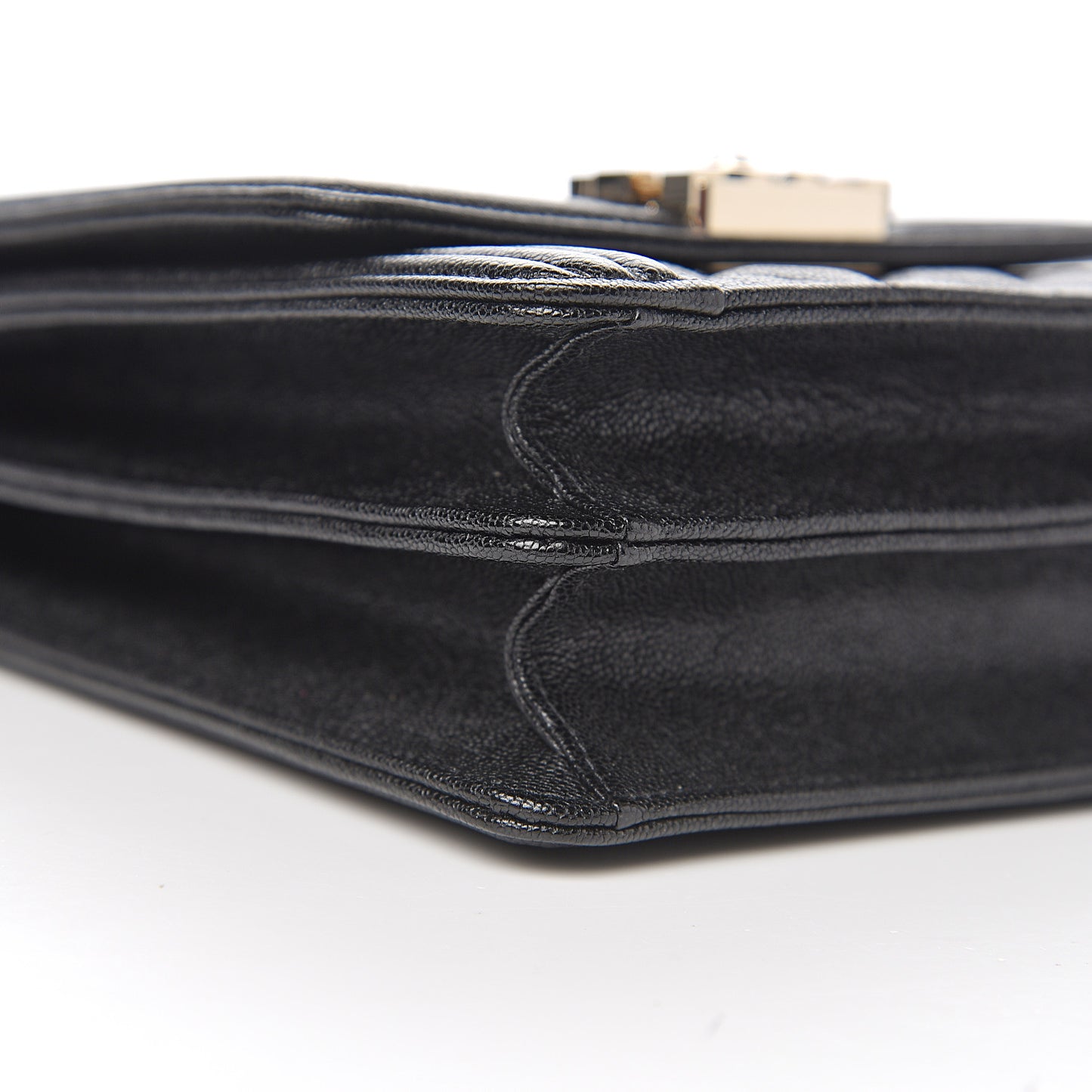 Caviar Quilted North South Boy Flap Black