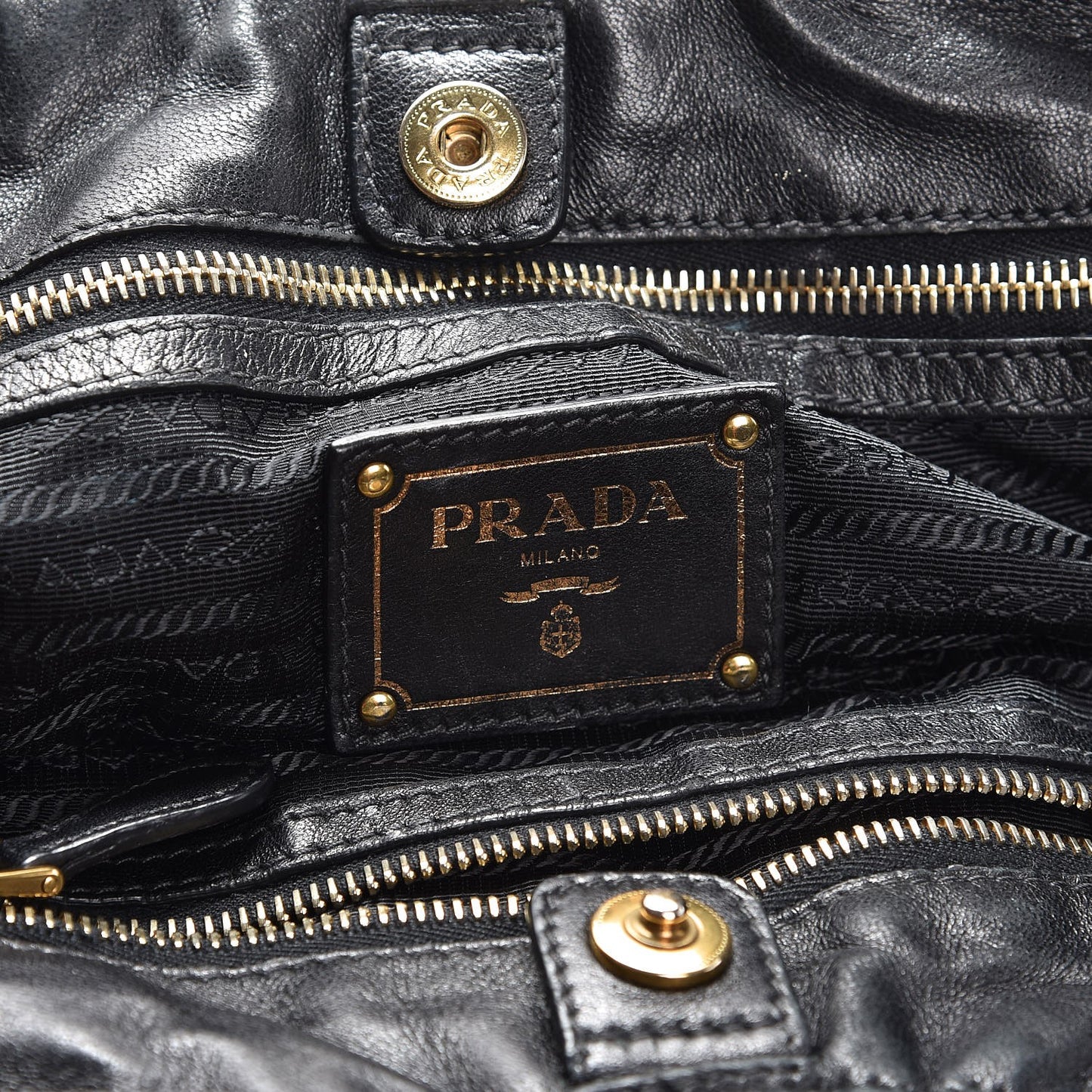 Tessuto Nylon Jacquard Logo Tote Nero Black